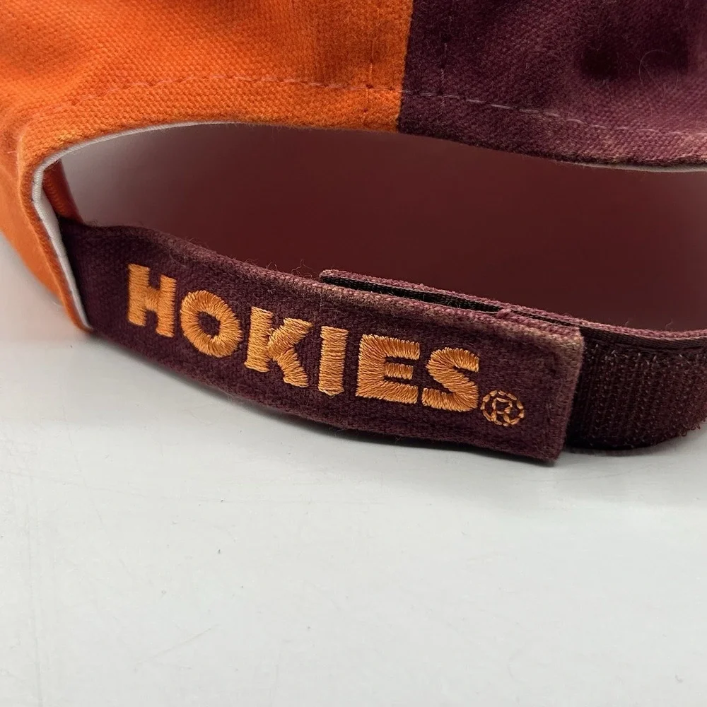 Vintage Virginia Tech‎ Hokies Hat Starter Two Tone Strapback Orange Red
